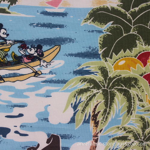Digital Printing Poplin Fabric Cotton Rayon printed Fabric